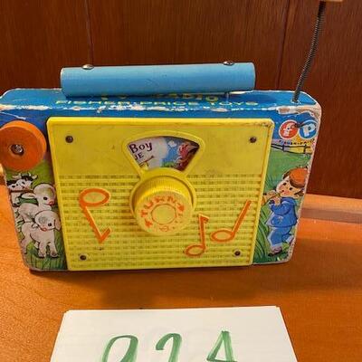Lot 924 - Vintage Fisher Price Music Box Tv Radio