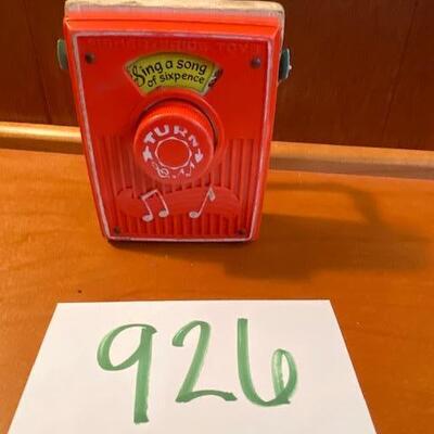 Lot 926 - Vintage Fisher Price Music Box Radio