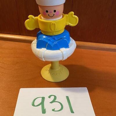 Lot 931 - Vintage Fisher Price Squeak and Peek Sailor Baby toy