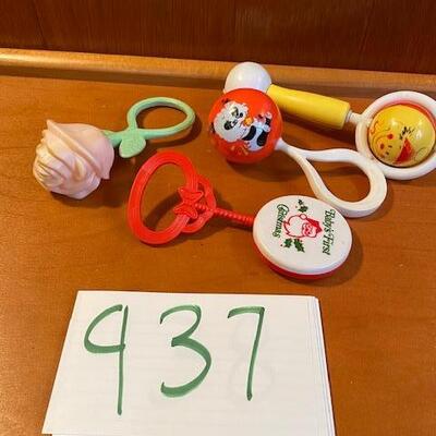 Lot 937 - Vintage baby Rattles