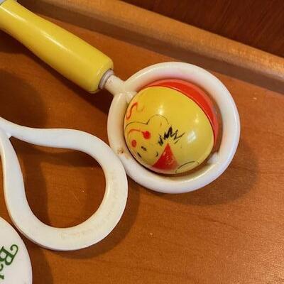 Lot 937 - Vintage baby Rattles