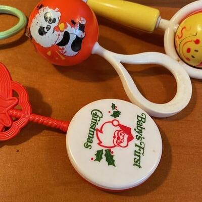 Lot 937 - Vintage baby Rattles
