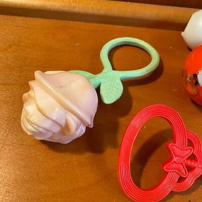 Lot 937 - Vintage baby Rattles