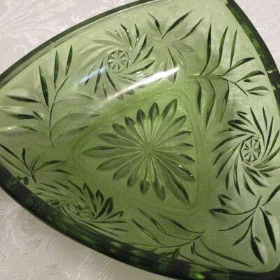 #9 Vintage Green candy dish