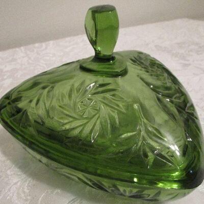 #9 Vintage Green candy dish