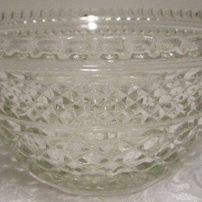 #12 Clear Glass bowl with design