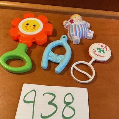 Lot 938 - Vintage Baby rattles