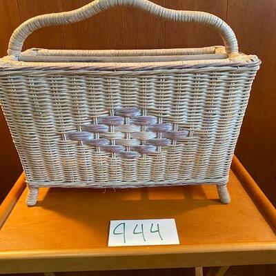Lot 944 - Wicker magazine holder
