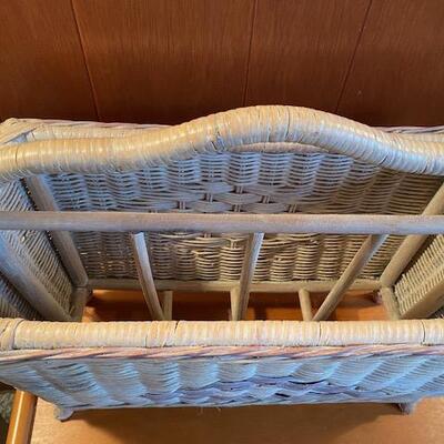 Lot 944 - Wicker magazine holder