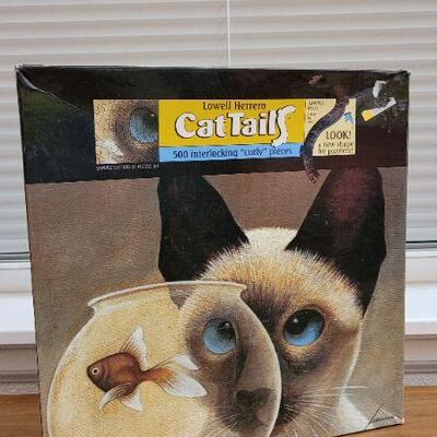 Lot 139: Vintage NEW Cat Tails 500 Pc. Puzzle