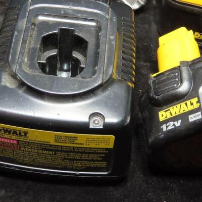 Dewalt drill with charger and batteries 