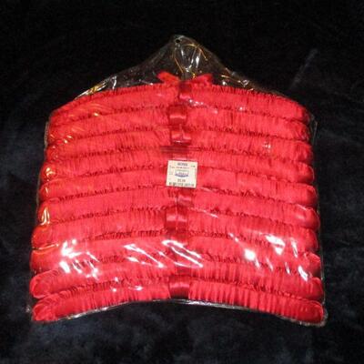 Lot 12 - Package of Red Satin Padded Hangers
