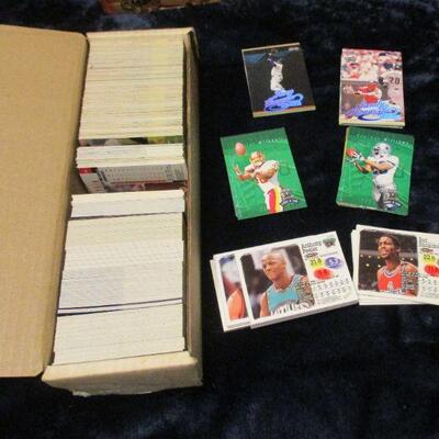 Lot 82 - Box of NFL, NBA, and MLB Cards