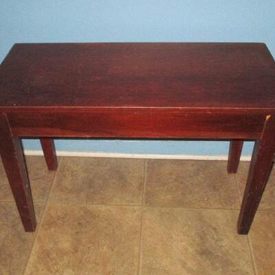 Lot 91 - Solid Wood Piano Bench LOCAL PICKUP ONLY