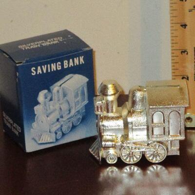 Lot 117 - Silverplated Train Coin Bank