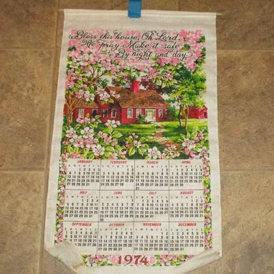 Lot 128 - 1974 Bless This House Cloth Calendar
