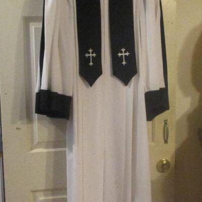 Lot 159 - White with Black Church Robe