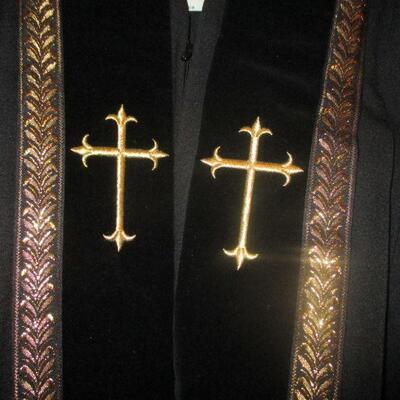 Lot 160 - Black with Gold Church Robe