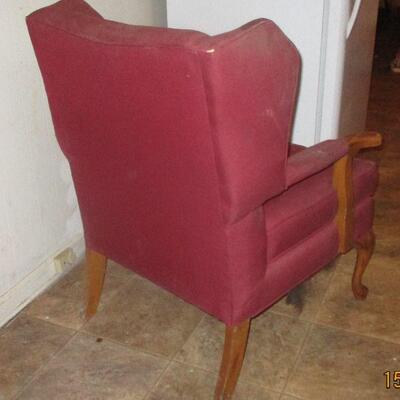 Lot 182 - Spring Bottom Wingback Chair LOCAL PICKUP ONLY