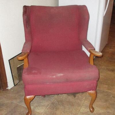 Lot 182 - Spring Bottom Wingback Chair LOCAL PICKUP ONLY