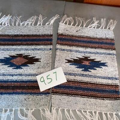 Lot 957 - two woven rugs 