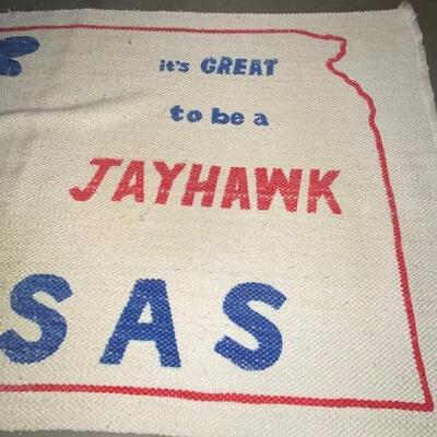 Lot 960- KU Jayhawk Rug
