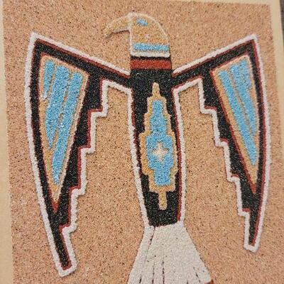 Lot 163: Navajo THUNDERBIRD Sand Painting 5.5