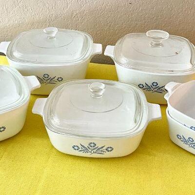 LOT 207  CORNING WARE CORNFLOWER BAKING DISHES