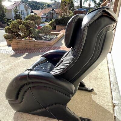 LOT 212  OMEGA BLACK LEATHER HEATED MASSAGE SPA CHAIR 