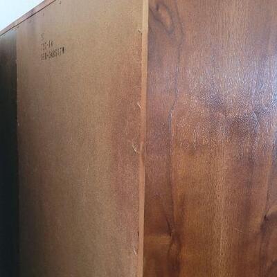 Lot 200: Vintage LANE Mid Century Modern Walnut Dresser w/ Storage 