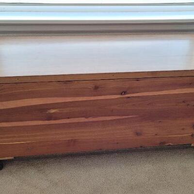Lot 201: Vintage LANE Mid Century Modern Cedar Chest w/ Original Key 