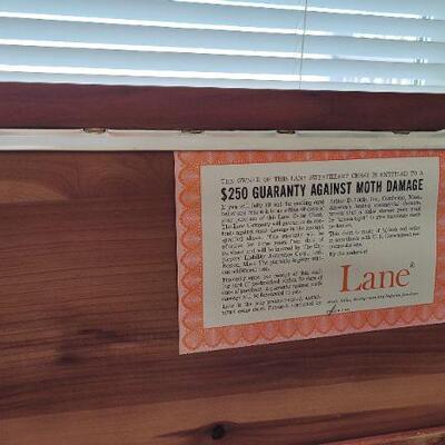 Lot 201: Vintage LANE Mid Century Modern Cedar Chest w/ Original Key 