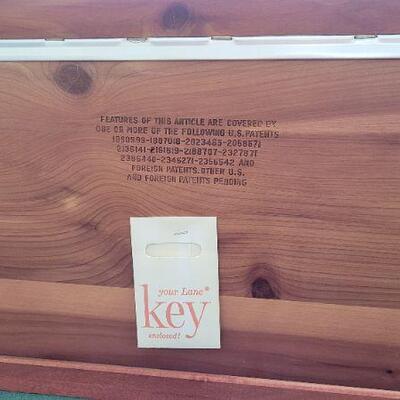 Lot 201: Vintage LANE Mid Century Modern Cedar Chest w/ Original Key 