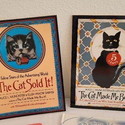 Lot 205: Assorted Hardback Books + Bookmark CAT THEME