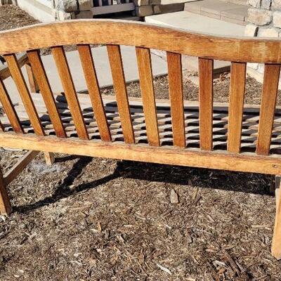 Lot 210: Wooden Outdoor Sitting Bench