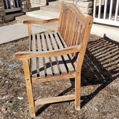 Lot 210: Wooden Outdoor Sitting Bench