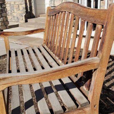 Lot 210: Wooden Outdoor Sitting Bench