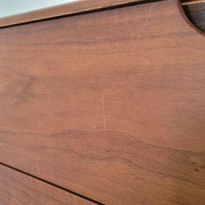 Lot 211: Vintage LANE Mid Century Modern Tall Walnut Dresser