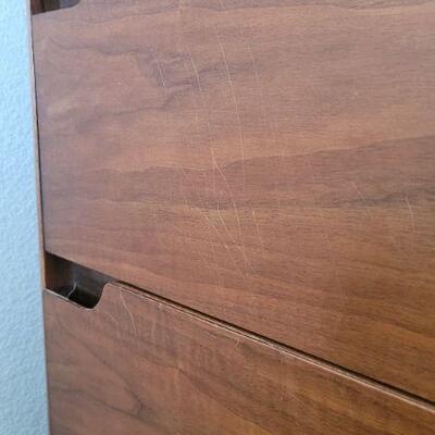 Lot 211: Vintage LANE Mid Century Modern Tall Walnut Dresser