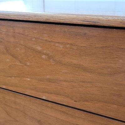 Lot 220: Vintage LANE Mid Century Modern Walnut Bedside Table 