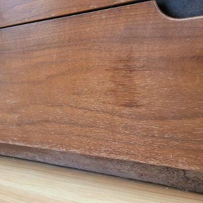 Lot 220: Vintage LANE Mid Century Modern Walnut Bedside Table 