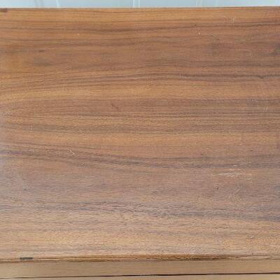 Lot 220: Vintage LANE Mid Century Modern Walnut Bedside Table 