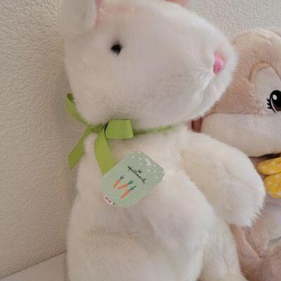 Lot 222: (2) New Stuffed Bunny Animals - One Sings "You are my Sunshine"