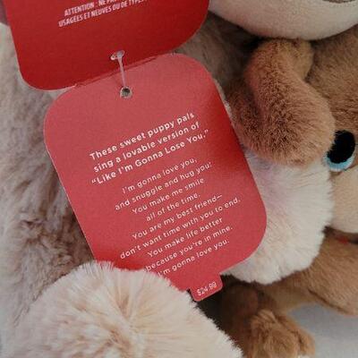 Lot 223: (2) New Stuffed DOG Animals - 1 Sings, Other is Animated