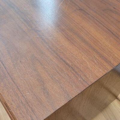 Lot 230: Vintage LANE Mid Century Modern Walnut Bedside Table Dresser