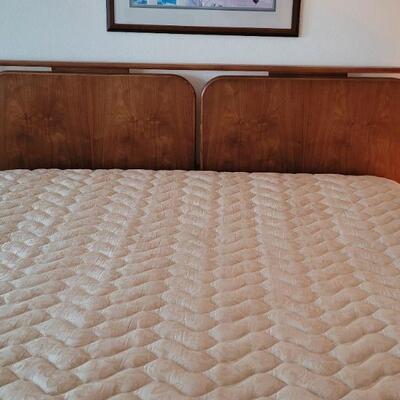 Lot 239: Mid Century Modern LANE King Size Walnut Bed
