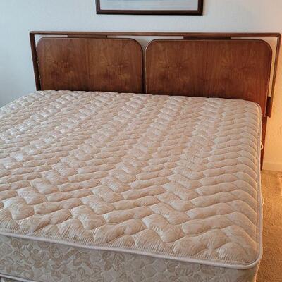 Lot 239: Mid Century Modern LANE King Size Walnut Bed