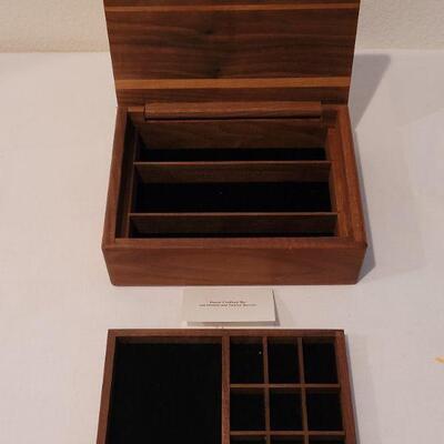 Lot 241: Handcrafted Walnut & Cherry Jewelry Box by Lee Strohm & Patrick Barrett