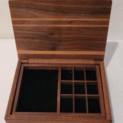 Lot 241: Handcrafted Walnut & Cherry Jewelry Box by Lee Strohm & Patrick Barrett