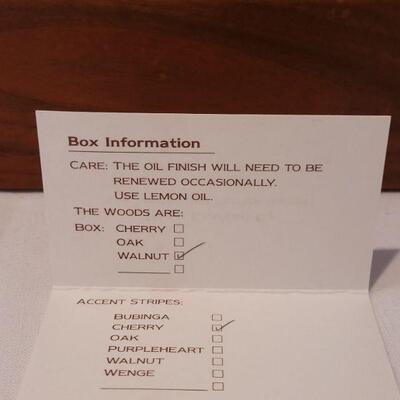 Lot 241: Handcrafted Walnut & Cherry Jewelry Box by Lee Strohm & Patrick Barrett
